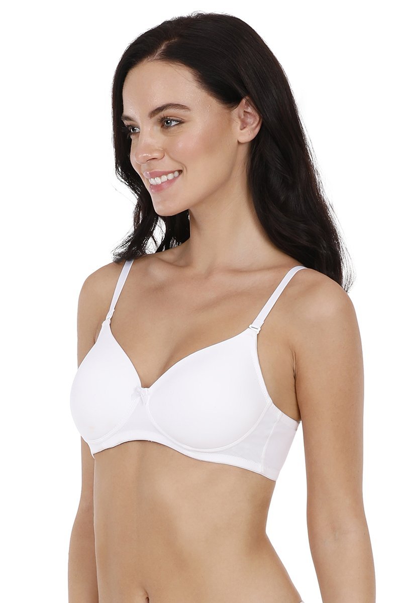 Smooth Charm Padded Non-Wired T-Shirt Bra - White