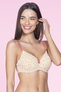 Florette Printed T-Shirt Bra - Cmliaprt-Wht Color thumbnail 1