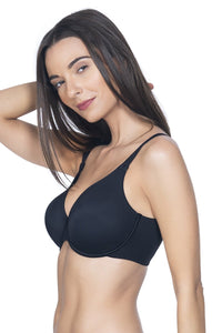Curvy Smooth Non-Padded Wired Bra - Black thumbnail 2