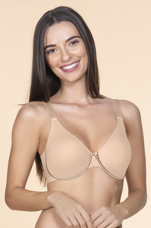 Curvy Smooth Non-Padded Wired Bra - Sandalwood