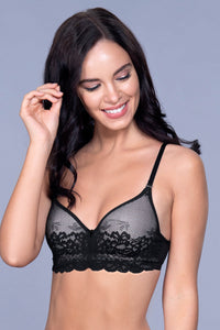 Flawless Padded Wired Bra - Black thumbnail 1