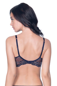 Lace Delight Padded Wirefree Bra - Midnight thumbnail 3