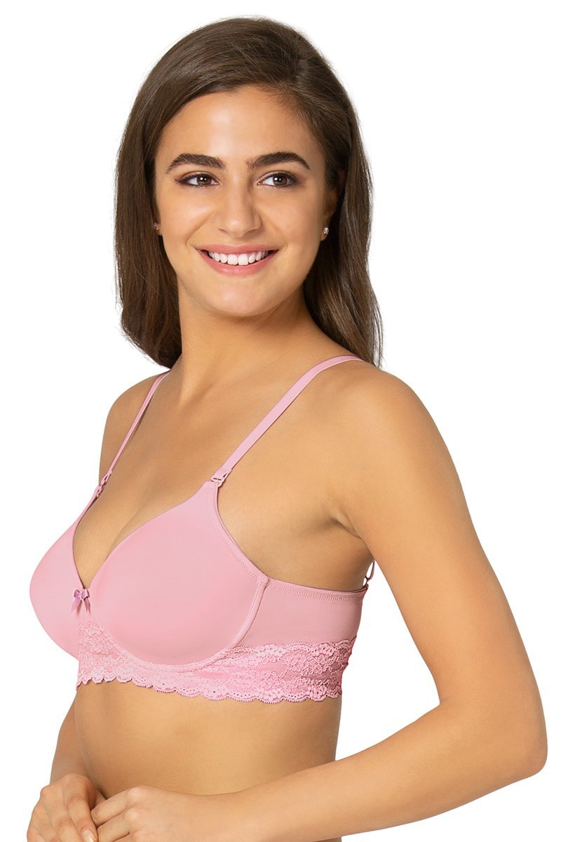 Buy Lace Wirefree Moulded Push Up Bra, Pastel L Color Bra