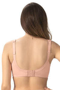 Non-Padded Wired Lace Minimiser Bra - Impatiens Pink thumbnail 3
