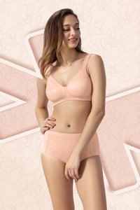 Non-Padded Non-Wired Lace Minimiser Bra - Impatiens Pink thumbnail 4