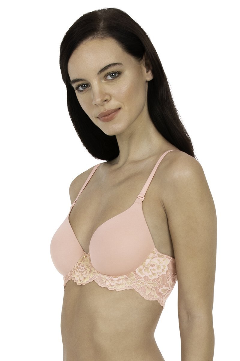Lace Legacy Padded Wired Full Cover T-Shirt Bra - Bridal Rosette
