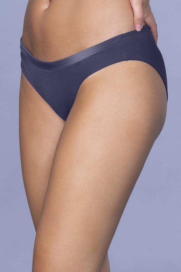 Satin Edge Bikini Panty - Odessey Grey