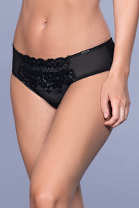 Flawless Low Rise Lace Hipster - BlackColor thumbnail 1