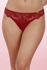 Lace Lift Thong - Tango RedColor thumbnail 1