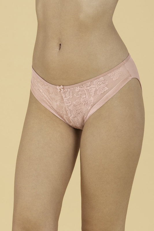 Lace Jacquard Bikini Panty - Bridal Rosette