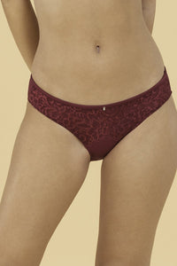 Festive Aura Low Waist Bikini Panty - Deep Mulberry thumbnail 1