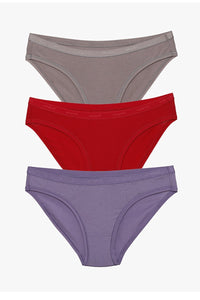 Low Rise Solid Bikini (Pack of 3) thumbnail 1
