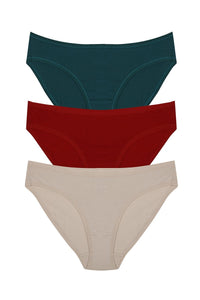 Low Rise Solid Bikini (Pack of 3) thumbnail 7