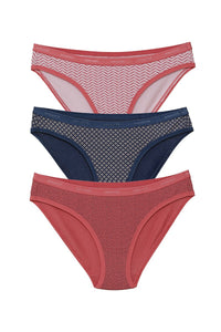 Low Rise Printed Bikini (Pack of 3) - color option