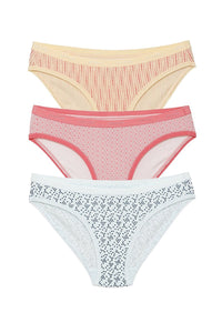 Low Rise Printed Bikini (Pack of 3) - color option