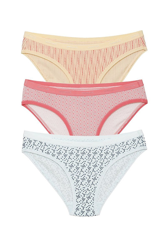 Low Rise Printed Bikini (Pack of 3)