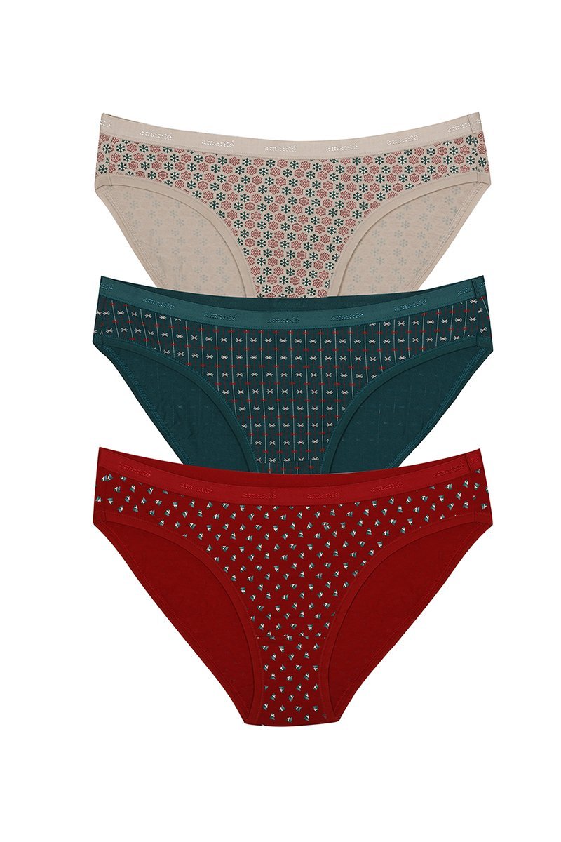 Low Rise Printed Bikini (Pack of 3)