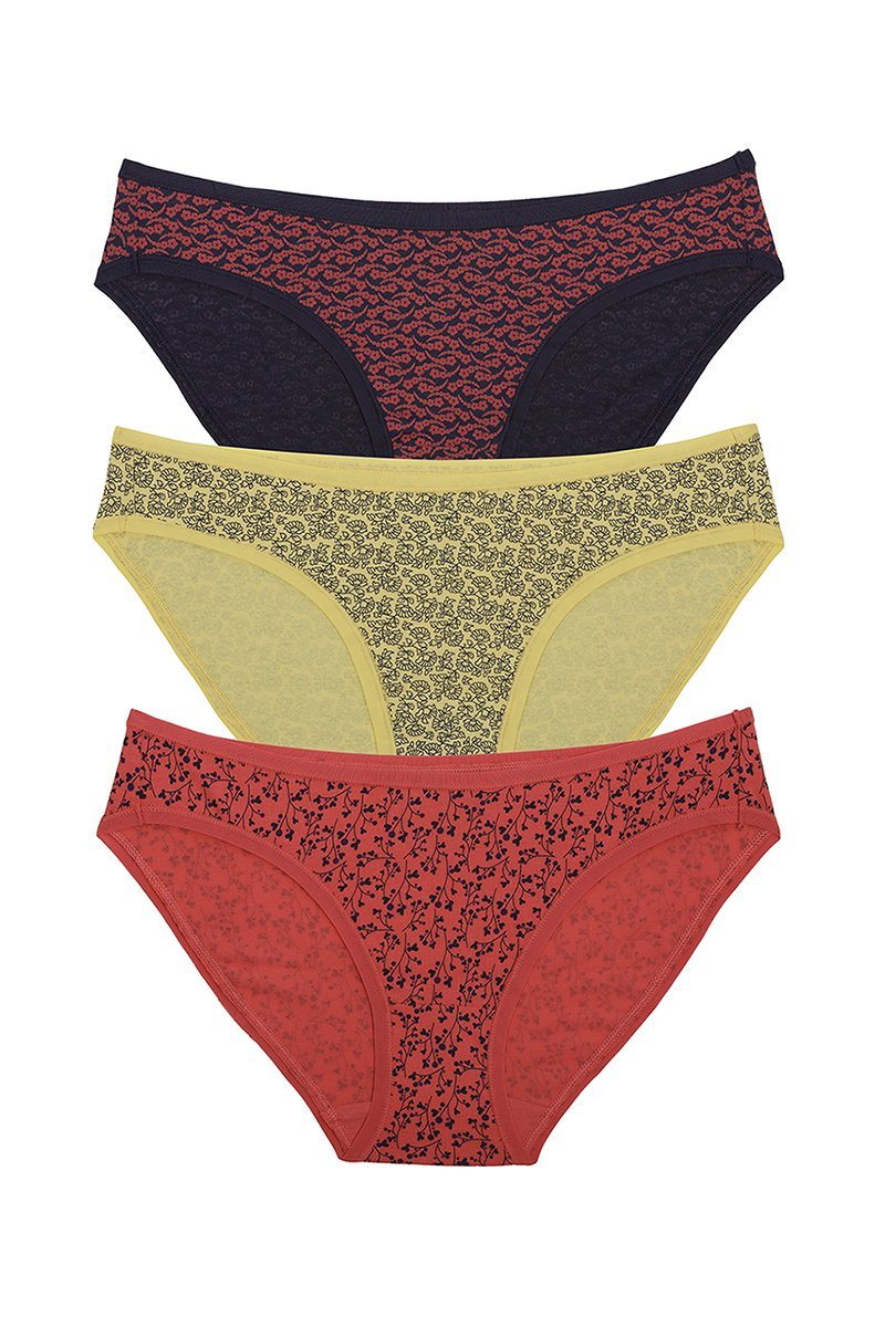 Low Rise Printed Bikini (Pack of 3)
