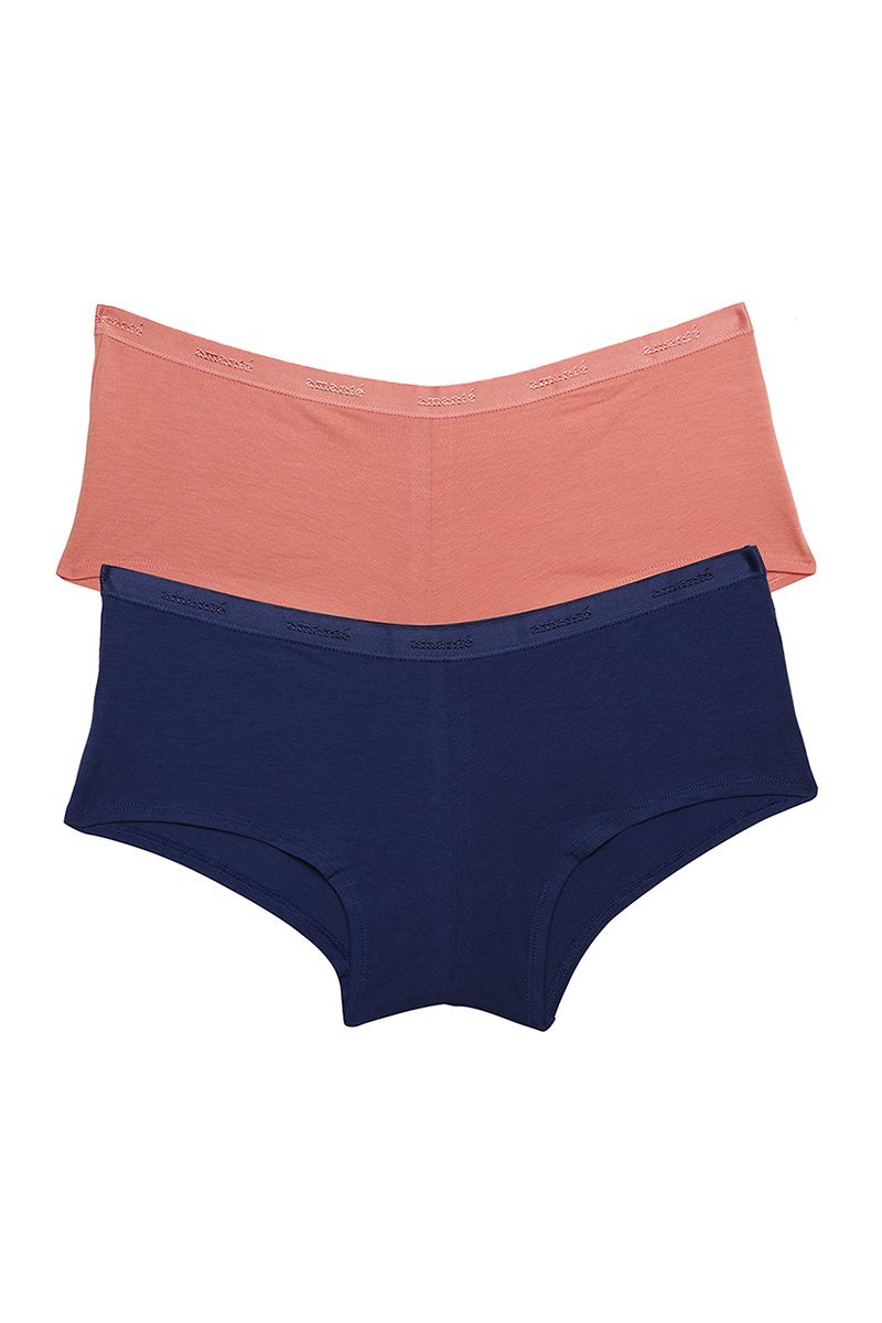 Low Rise Solid Boyshorts (Pack of 2) - Image 1 of 3