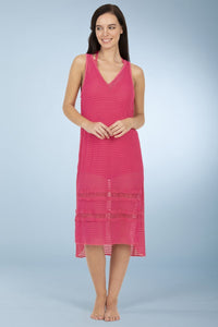 Swim Cover Up - Fandango Pink Color thumbnail 1