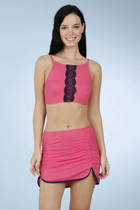 Side Ruched Swim Crop Top thumbnail 3