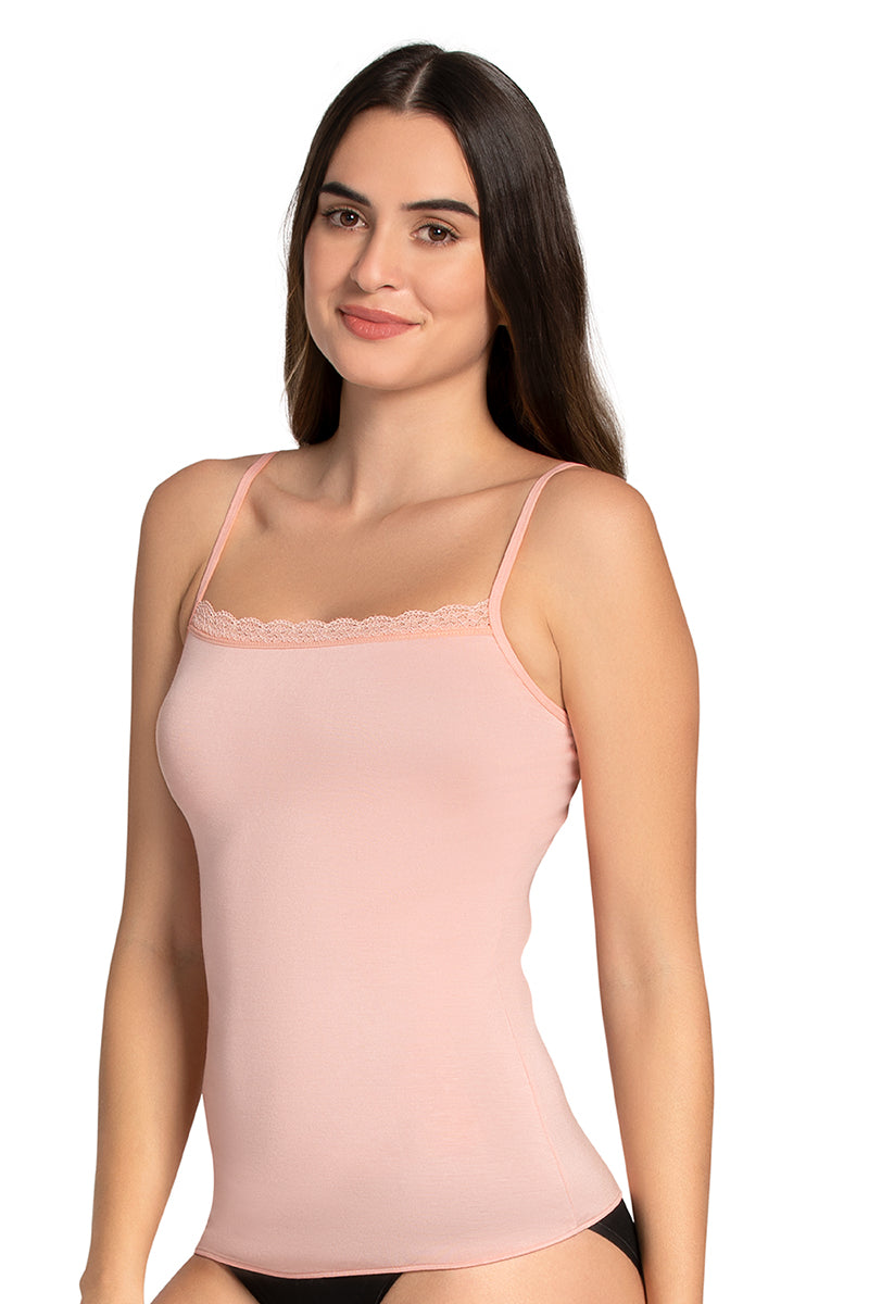 Modal Lace Camisole (Pack of 2) - Temp_Imp Pink