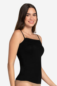 Modal Lace Camisole (Pack of 2) - Blk_Hazelnut thumbnail 2