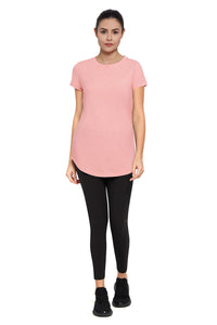 Essential Long Length Tee - Peach Blossom Marl thumbnail 4