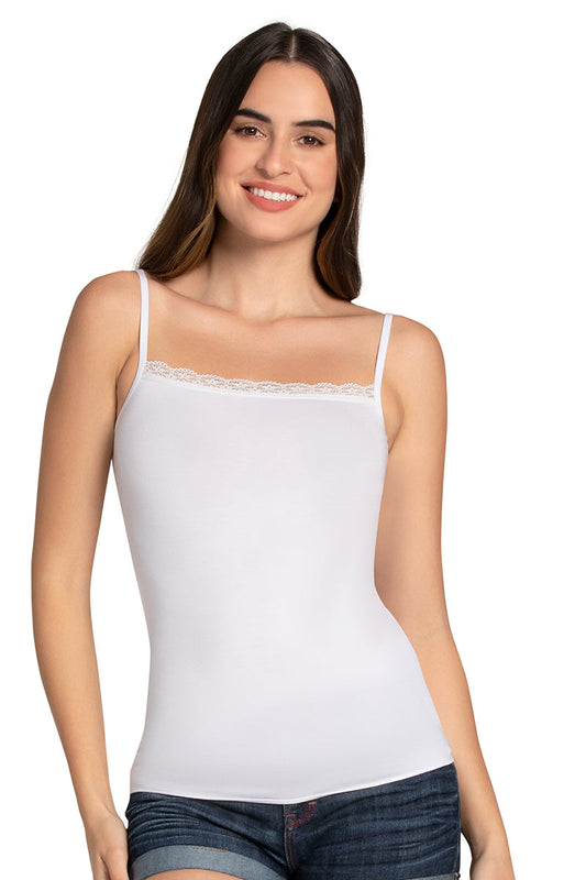 Modal Lace Camisole - White