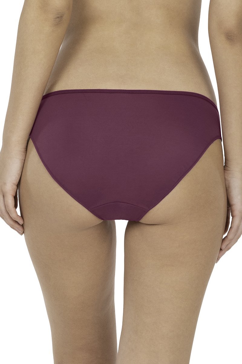 Lace Jacquard Bikini Panty - Deep Magenta - Image 3 of 3