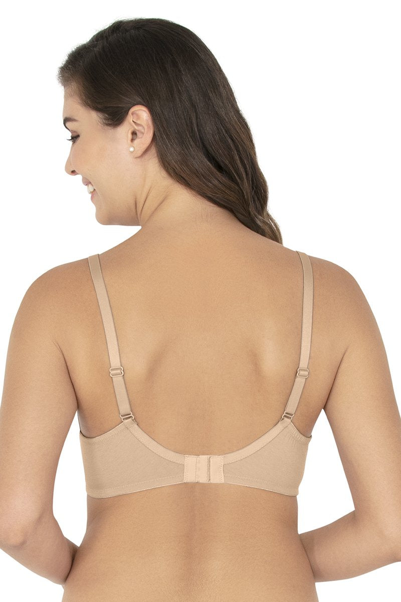 Demure Delight Non-Padded Non-Wired Seamless Full Cover Bra - Hazelnut
