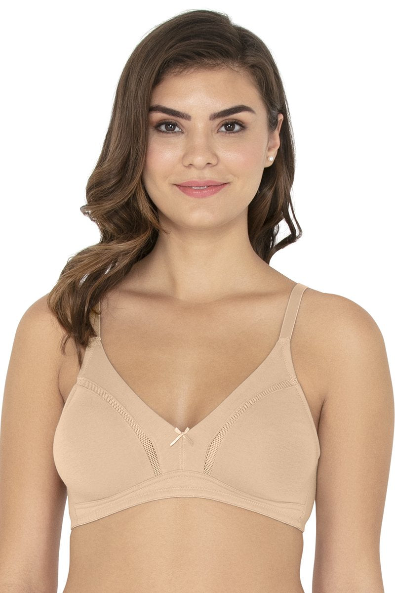 Demure Delight Non-Padded Non-Wired Seamless Full Cover Bra - Hazelnut - Image 4 of 5