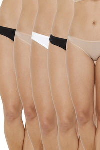 every de Assorted Low Rise Bikini (Pack Of 5) - Assorted - color option