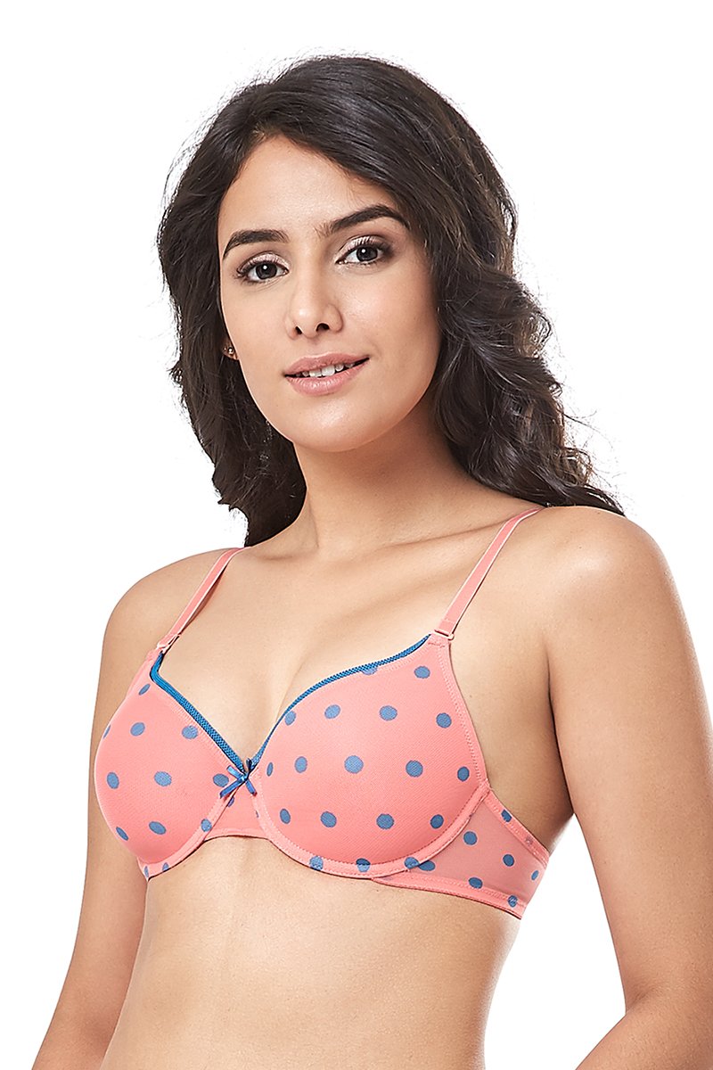 every de Bae Full Cover Padded Underwired Everyday Bra - Sunkist Coral