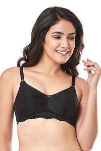 every de Contour Charm Non-Padded Non-Wired Full Cover Everyday Bra - Black - color option