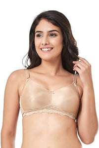 every de Contour Charm Non-Padded Non-Wired Full Cover Everyday Bra - Sandalwood - color option