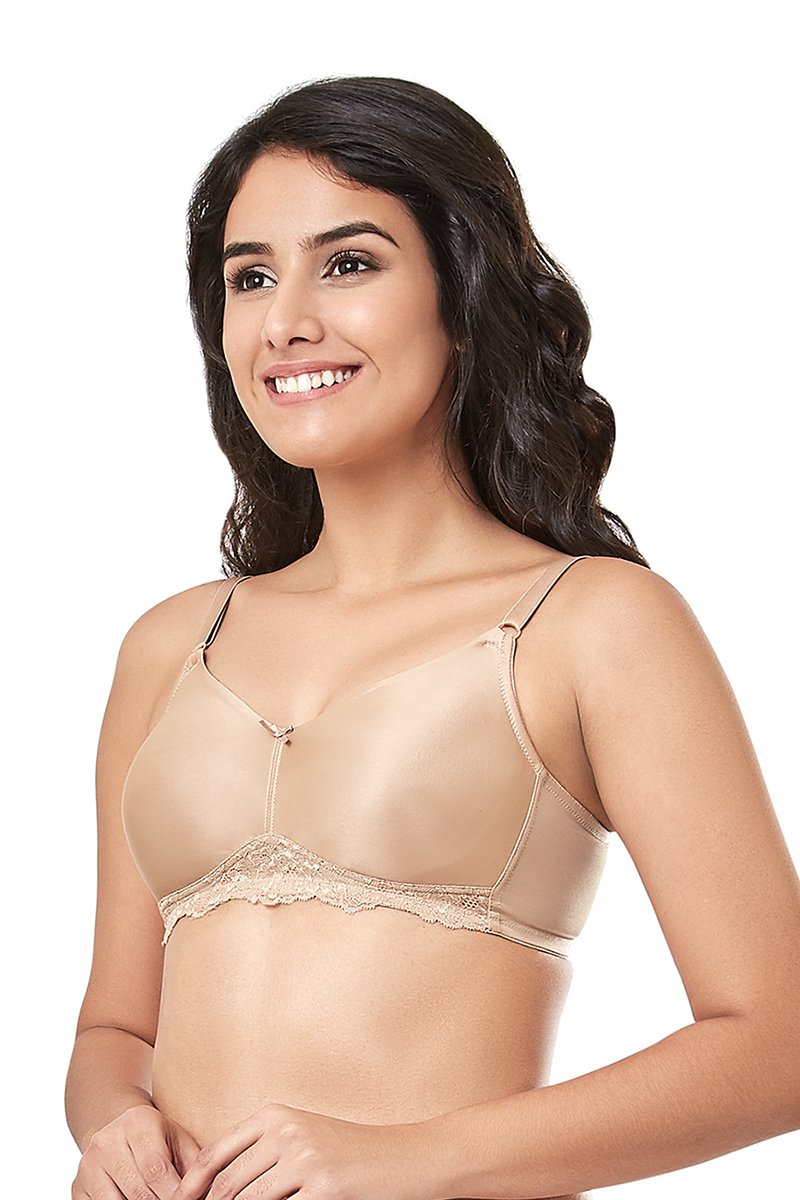 every de Contour Charm Non-Padded Non-Wired Full Cover Everyday Bra - Sandalwood