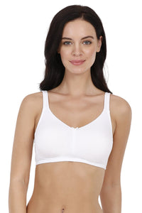 Elegant Concealer Non-Padded & Non-Wired Bra - White - color option