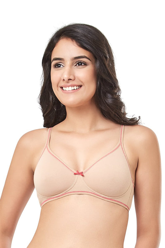 every de Dreamer Moulded Non-Padded Non-Wired Full Cover Bra - Sandalwood