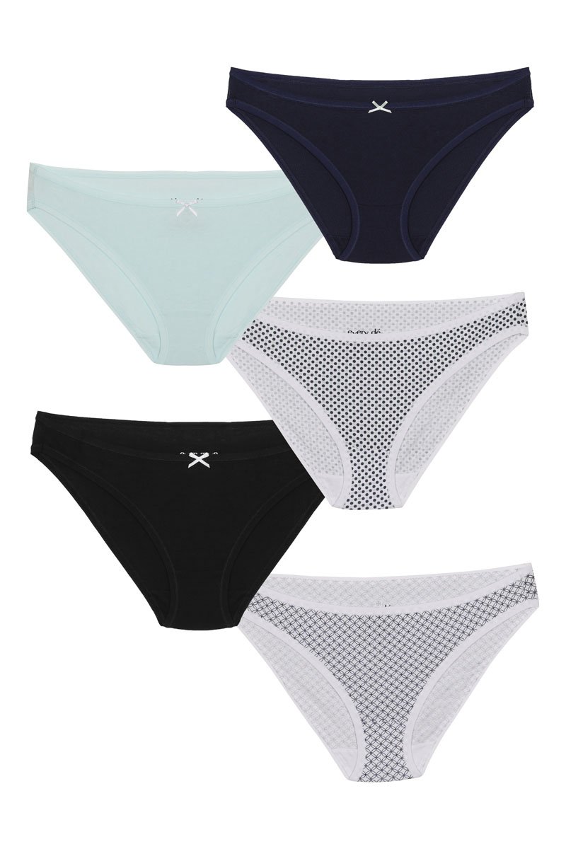 every de Assorted Low Rise Bikini (Pack of 5) - Mixed Combo 1Color