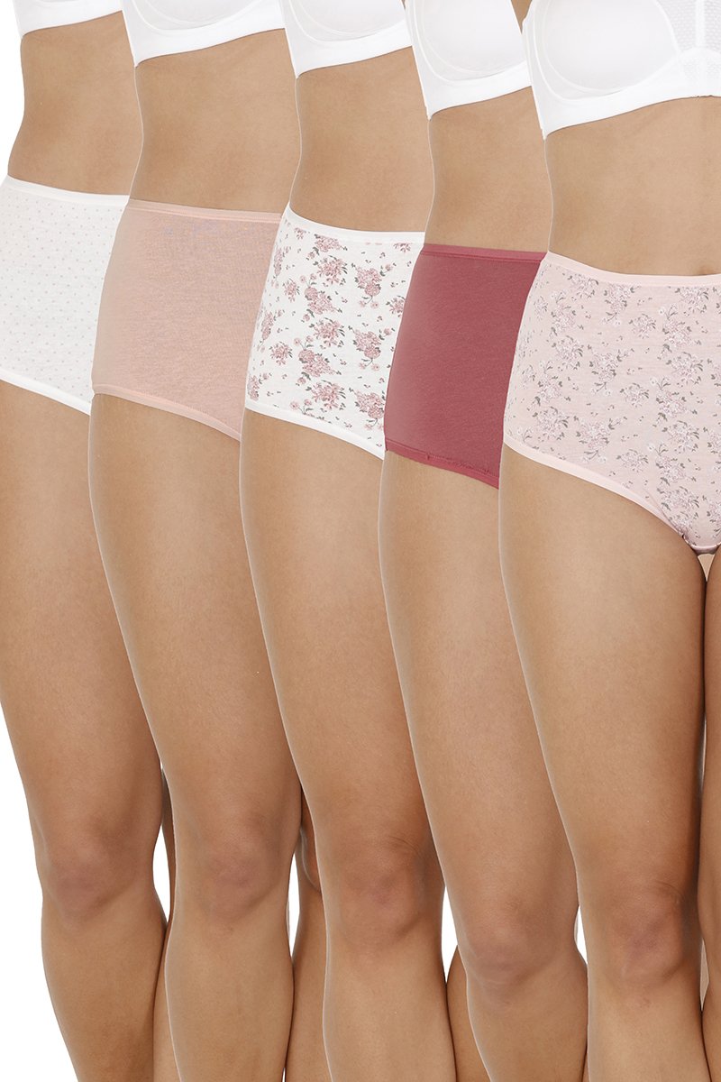 every de Assorted High Rise Full Brief (Pack Of 5) - Assorted