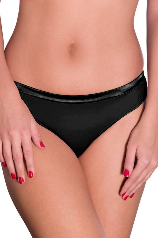 Satin Edge Bikini Panty - BlackColor