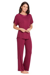 Satin Edge Pyjama Top - Rhododendron thumbnail 4